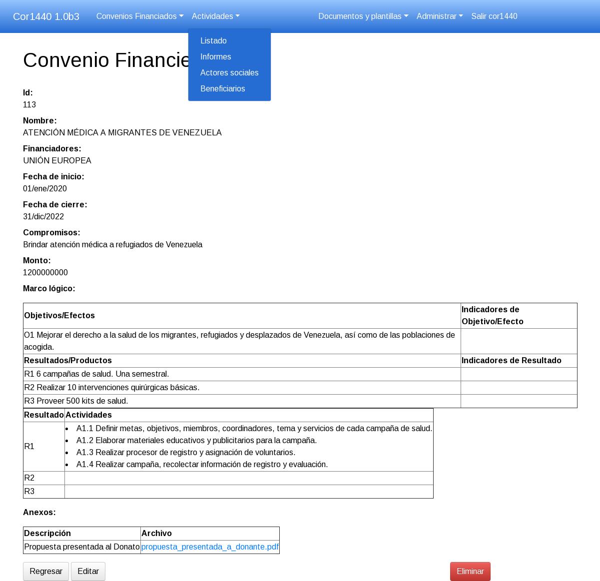 Pantallazo de Cor1440